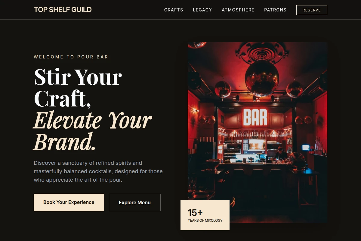 Pour Bar